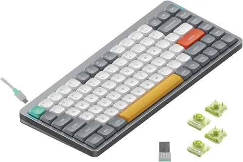 Vista 12 de NuPhy Air75 V2 Teclado mecánico portátil 75% de bajo perfil, teclado inalámbrico, compatible con teclados Bluetooth Bluetooth/2.4G/USB-C RGB