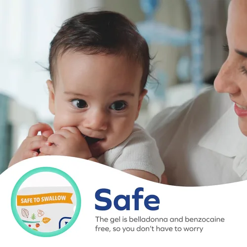 Vista 3 de Dr. Talbot's Gel de dientes de bebé para encías doloridas, de inspiración natural, 0.53 onzas, libre de benzocaína, sin belladona
