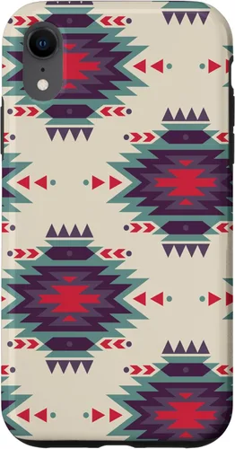 Vista 25 de Funda única con diseño azteca navajo rojo turquesa occidental para iPhone 17