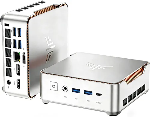 Vista 10 de KAMRUI Hyper H2 Mini Gaming PC, in-tel Core i7-14650HX (Beat 14450, hasta 5.2GHz) 32GB RAM 1TB SSD Mini computadoras de escritorio, triple pantalla