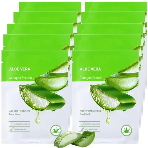 Mascarilla calmante de aloe vera hidratante, hidratante de larga duración, máscara facial para todo tipo de piel, máscaras faciales de aloe suave