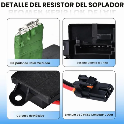Vista 4 de PANNUOSCS Blower Motor Resistor 89019089 Fit for Chevy Silverado GMC Sierra Brida de montaje de un agujero en cada lado