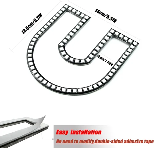 Vista 3 de Switchback - Emblemas LED iluminados con anillo C multicolor, control RGB compatible con Cummins Dodge Ram 2500 3500 Emblemas de Guardabarros