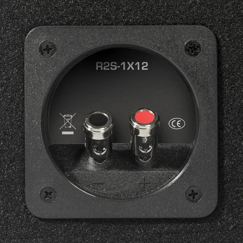 Vista 6 de Rockford Fosgate Prime R2S-1X12 Single R2S Slim Subwoofer poco profundo de 12 pulgadas cargado en una carcasa de cuña con 250 vatios RMS / 500