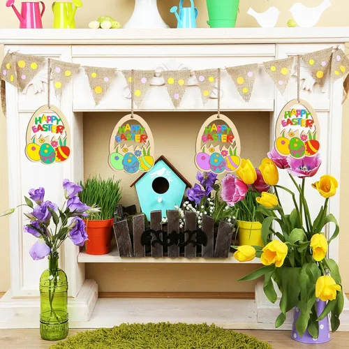 Vista 297 de Adornos de Letras de Madera PAPÁ para Pintar de 7 Pulgadas, Tamaño Grande, Recorte de Papi de Madera para el Día del Padre, DIY en Blanco, Madera