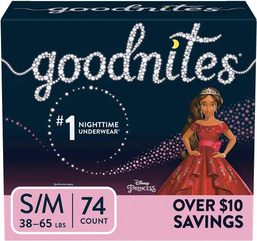 Vista 24 de Goodnites Ropa interior nocturna para niñas, talla XXL (120-165 libras), 54 unidades, el embalaje puede variar