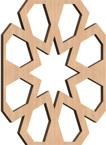 Vista 10 de 23 3/8"W x 23 3/8"H x 1/4"T Large Jackson Decorative Fretwork Wood Wall Panels, Cherry