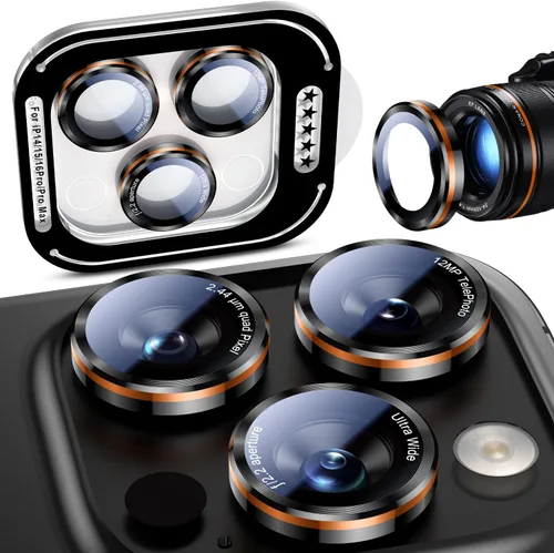 Vista 8 de Uyiton para iPhone 16 Pro Max/16 Pro/17 Pro Max/17 Pro/15 Pro Max/15 Pro/14 Pro Max/14 Pro protector de lente de cámara