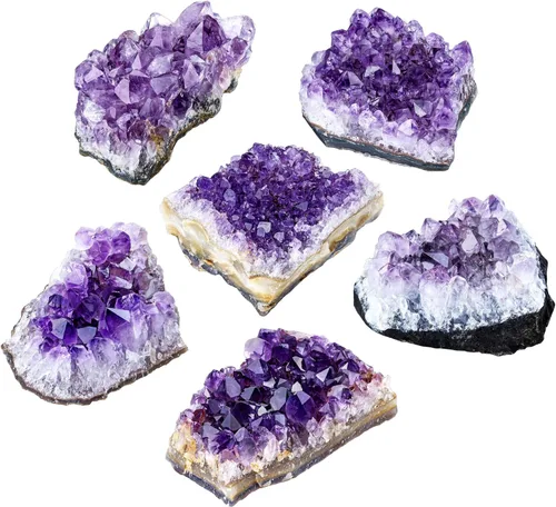 Vista 5 de Jovivi Amethyst Clusters, Natural Raw Amethyst Geode Healng Crystals Stone Rock Crystal Cluster Druzy Gemstone Specimen for Witchcraft