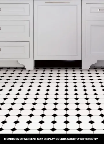 Vista 2 de FloorPops Hudson - Azulejos de suelo para despegar y pegar, color negro