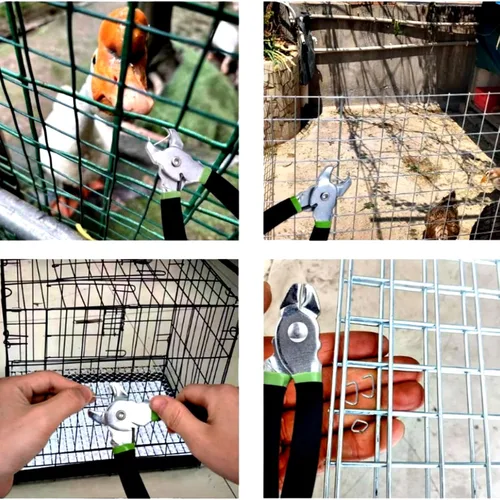 Vista 7 de Kit de Alicates para Anillas de Cerdo con 270 Piezas de Anillas de Cerdo de Acero Galvanizado de 3/4", 1/2", 3/8", Kit de Alicates Rectos