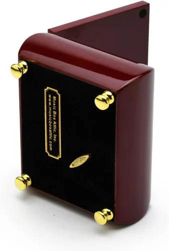 Vista 5 de Caja de joyería musical de palisandro de diseño simple de palisandro atractivo, muchas canciones para elegir, bailarina