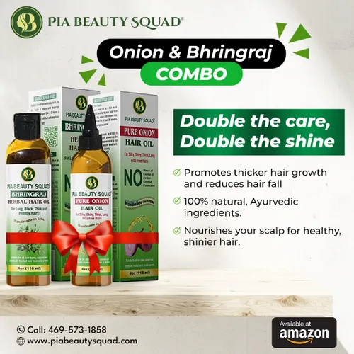 Vista 2 de Combo de aceite de cebolla y Bhringraj