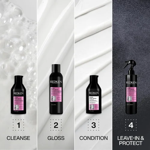 Vista 8 de Champú Redken Acidic Color Gloss, Tratamiento, Acondicionador y Set de Sin Dejar