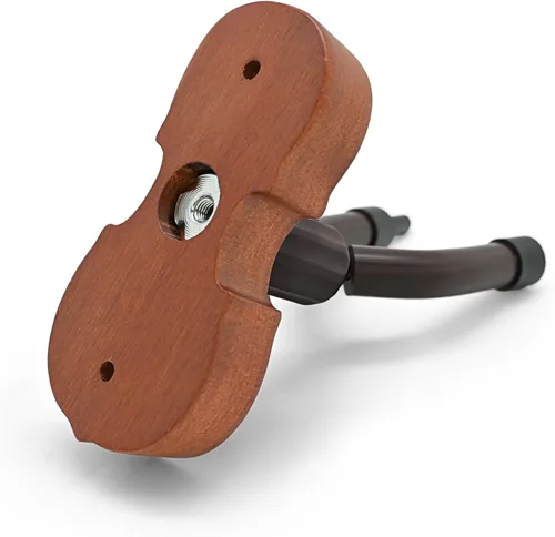 Vista 5 de BestSounds - Soporte de pared para violín con gancho para arco Home & Studio, soporte para violín de palisandro (palisandro MA-R5)