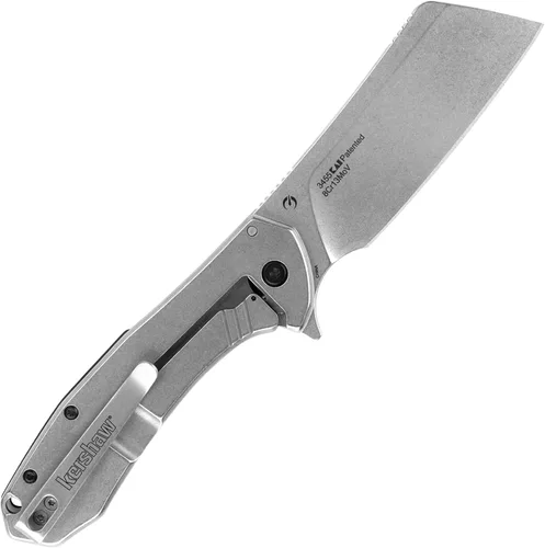 Vista 7 de Kershaw Misdirect - Navaja de bolsillo 4Cr13 de 2.9 pulgadas, hoja de acabado negro lavado de óxido negro, mango de acero inoxidable con acabado