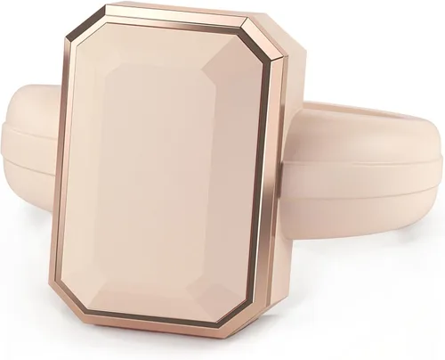 Vista 2 de Rinfit Anillos de silicona para mujer, anillos de compromiso o promesa para ella, alianzas de boda de silicona para mujer, colección esmeralda