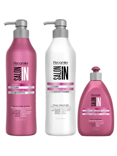Salon In by Recamier | Juego de cuidado del cabello Liss Control, incluye champú (33.8 onzas líquidas), acondicionador (33.8 onzas líquidas) y set