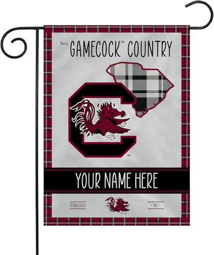 Vista 84 de Rico Industries NCAA Country - Bandera de jardín personalizada con diseño a cuadros