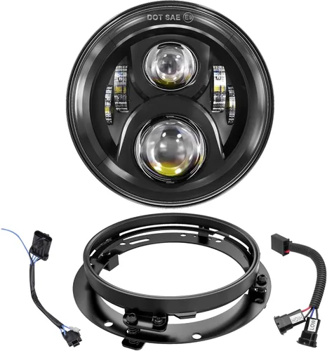 Vista 10 de XPCTD - Faro delantero LED de motocicleta de 7 pulgadas con lámparas de niebla de 4.5" compatibles con Harley Davidson Street Glide Road King