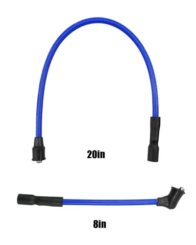 Vista 3 de Cable de Bujía de 10mm para Harley Davidson Sportster 883 1200 XL 1986-2003, 2104-0143 - Azul Silicona