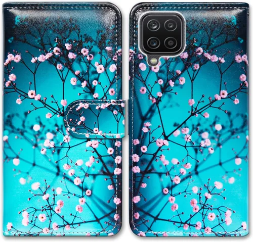 Vista 24 de Bcov Funda para Galaxy A12, funda de cuero con tapa y soporte para ranura para tarjeta y soporte para Samsung Galaxy A12 2021