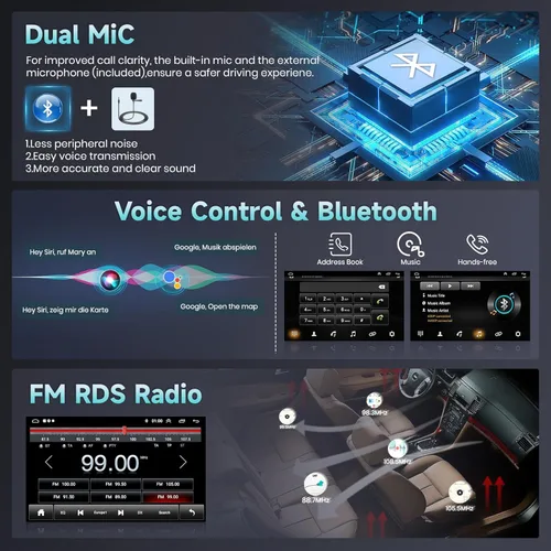 Vista 7 de Estéreo de coche Android para Honda CRV 2007 2008 2009 2010 2011 inalámbrico Carplay Android Auto, 9 pulgadas pantalla táctil coche radio HiFi