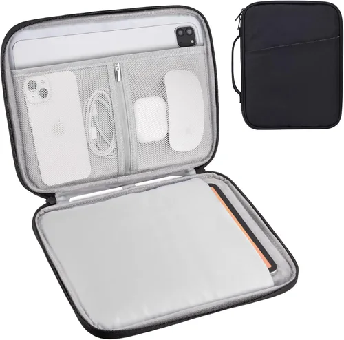 Vista 9 de Funda de transporte para iPad de 9 a 11 pulgadas, bolsa acolchada para tableta de viaje para iPad Pro de 11 pulgadas (M4), iPad 10.9