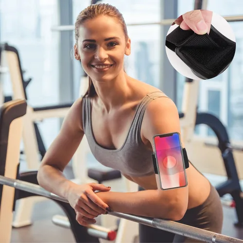 Vista 4 de Soporte magnético para teléfono móvil para iPhone, brazalete giratorio de 360°, soporte para teléfono celular, fuerte adaptabilidad, soporte