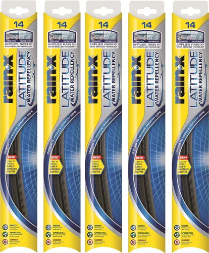 Rain-X 5079272-2-5PK Latitude - Escobilla Limpiaparabrisas repelente al agua 2 en 1, 14 pulgadas (paquete de 5)