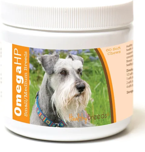 Vista 172 de Healthy Breeds Affenpinscher Omega HP - Masticables suaves para piel y pelaje, 60