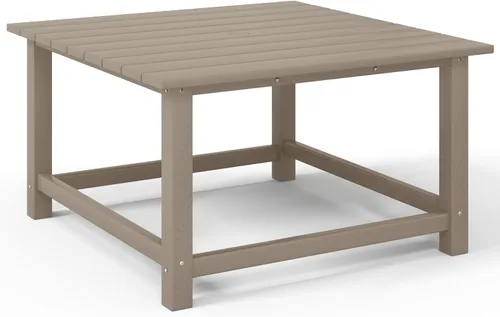 Vista 78 de Costaelm Mesas Laterales Cuadradas para Exteriores, Mesas de Patio Adirondack para Exteriores, Mesa Lateral de Patio de HDPE Resistente a