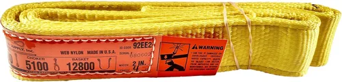 DD Sling. Correa de 2 capas para levantamiento, de red de nylon, de doble ojal. Muy resistente (900 tejidos).Capacidad de carga vertical,
