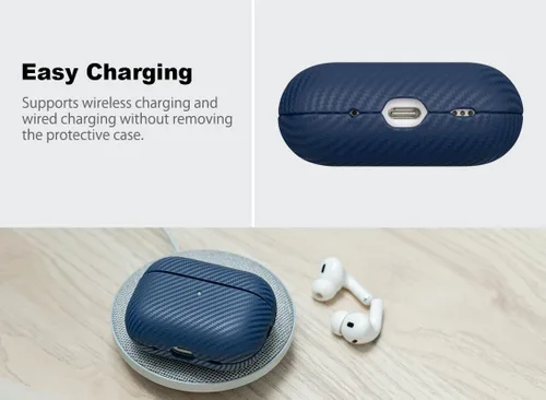 Vista 5 de Haobobro Leather Case [Top Grain Leather] for AirPods Pro 2 Leather Case - Handmade Air Pods Pro 2 Leather Case with Hand Strap - Leather Case for