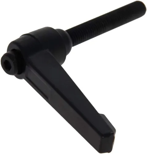 Vista 11 de Othmro 1 manija de palanca de sujeción con rosca M10, palanca de trinquete de botón de aleación de aluminio, mango de bloqueo ajustable con perno