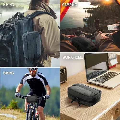 Vista 6 de OneTigris Tactical Molle Pouches,Large Admin Pouch Utility Tool Pouch, Multi-Purpose Molle Accessories Waist Belt Pouch Bag 8" x 5" x 2.5