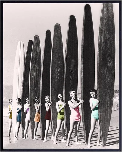 Decoración de playa – Arte de pared de surf – Decoración náutica vintage, arte de pared del océano, decoraciones de mar – Regalo único para