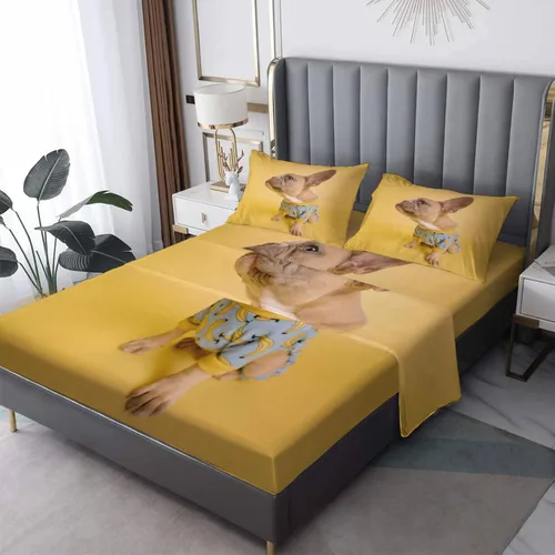 Vista 11 de Dalmatian Sheets - Juego de sábanas de tamaño individual, sábanas de microfibra suave y bolsillo profundo, sábanas y fundas de almohada estampadas