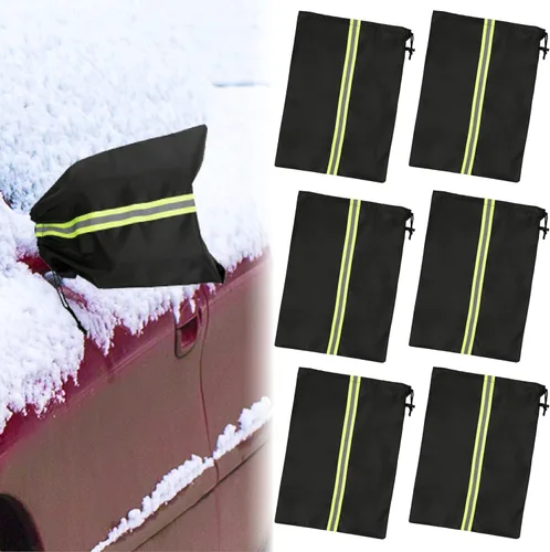 Vista 10 de 2 fundas para espejos laterales con cordones, accesorios para retrovisor