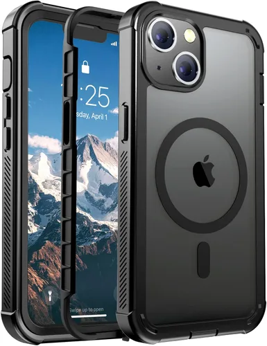 Vista 73 de jaroco - Funda magnética compatible con MagSafe para iPhone 11 de 6.1 pulgadas; protección de grado militar contra caídas, de doble capa, Blanco