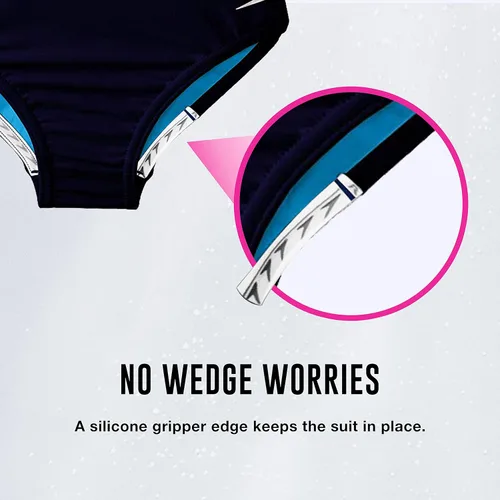 Vista 4 de Speedo Traje de baño de una pieza para niña con espalda cruzada y tirantes múltiples