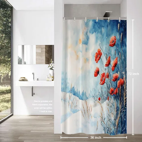 Vista 204 de Shrahala Father and Child Embracing No Hooks Shower Curtain with Snap in Liner Set, Tender Moment Captured Bathroom Décor Polyester Fiber Waterproof