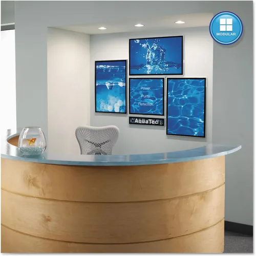 Vista 7 de Quartet Matrix - Pizarra blanca modular magnética/pizarra de borrado en seco, 48 x 31 pulgadas, marco de aluminio plateado (M4831)