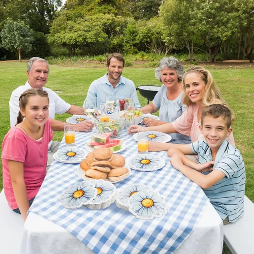 Vista 7 de Kosiz 100 servilletas de papel con forma de flor, servilletas de cóctel florales para fiestas, verano, cumpleaños, suministros para el hogar