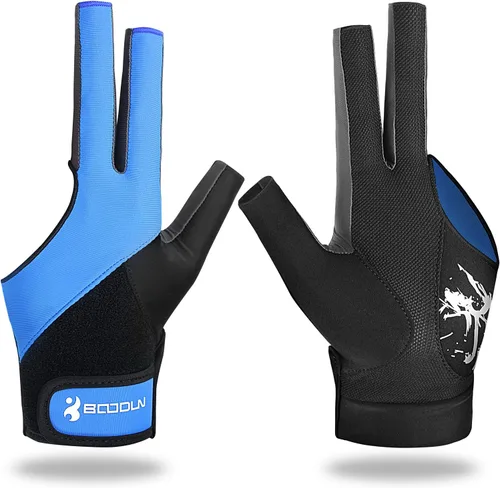 Vista 8 de YFY Billiard Pool Gloves for Left Hand 3 Finger, Splicing Process, Snooker Cue Sport Glove Popular Sizes for Men & Women