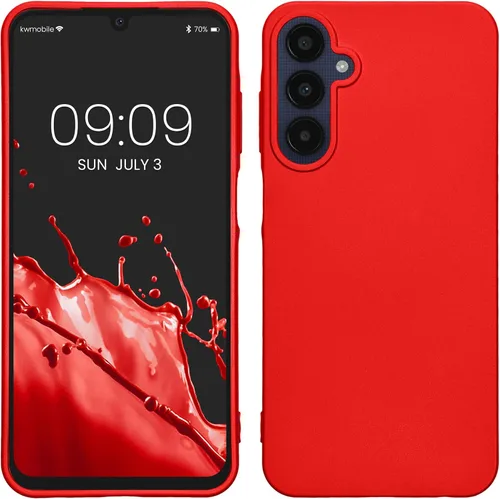 Vista 184 de kwmobile Funda compatible con Samsung Galaxy A12 - Funda protectora de silicona TPU suave y delgada - Verde oscuro mate