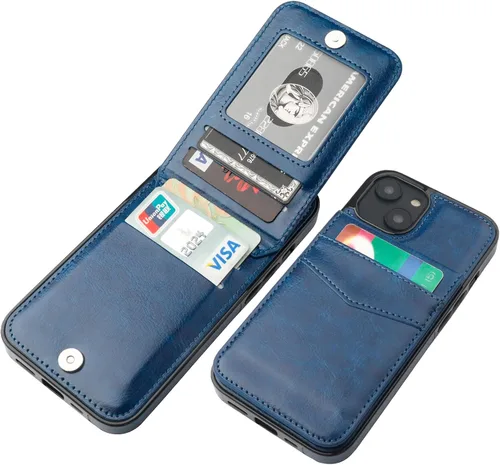 Vista 15 de KIHUWEY Compatible con iPhone 14 Funda Cartera con Soporte para Tarjeta de Crédito, Flip Cuero Premium Cierre Magnético Soporte Funda Protectora
