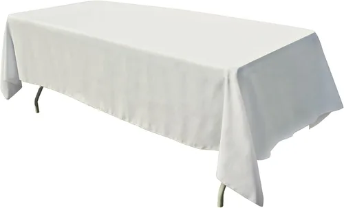 Vista 23 de GEFEII Servilletas de tela de poliéster sólido de 18 x 18 pulgadas para mantel rectangular redondo y cuadrado para boda, fiesta, restaurante