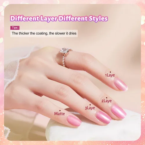 Vista 6 de OpenLive Juego de esmaltes de uñas con purpurina, 10 colores con 2 esmaltes de uñas base y capa superior