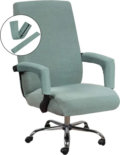 Vista 19 de H.VERSAILTEX Fundas para silla de oficina en casa, fundas elásticas para silla de escritorio de computadora, respaldo medio y alto, universal, funda